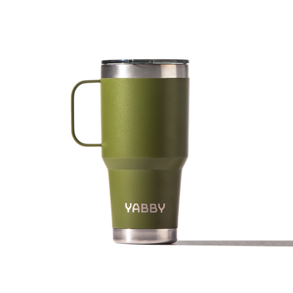 Yabby 850ml Insulated Tumbler With Handle Bush Green